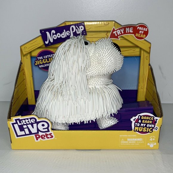 little live pets noodle pup white